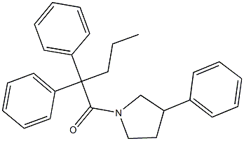 1-(2,2-diphenylpentanoyl)-3-phenylpyrrolidine Structure