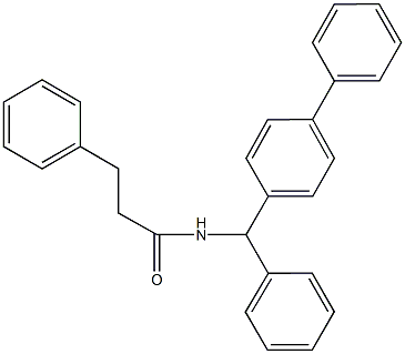 N-[[1,1'-biphenyl]-4-yl(phenyl)methyl]-3-phenylpropanamide|