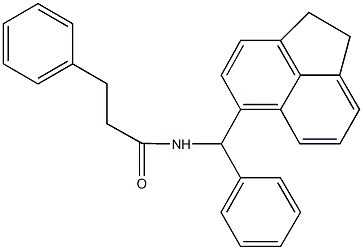 N-[1,2-dihydro-5-acenaphthylenyl(phenyl)methyl]-3-phenylpropanamide Structure