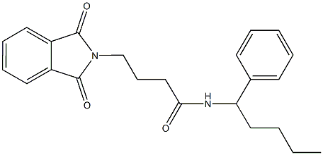 4-(1,3-dioxo-1,3-dihydro-2H-isoindol-2-yl)-N-(1-phenylpentyl)butanamide Structure