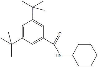 3,5-ditert-butyl-N-cyclohexylbenzamide 化学構造式