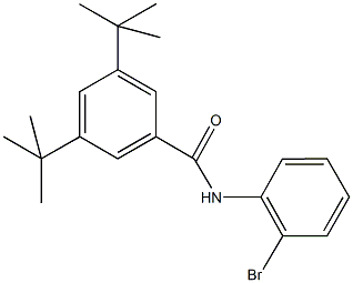 N-(2-bromophenyl)-3,5-ditert-butylbenzamide 结构式