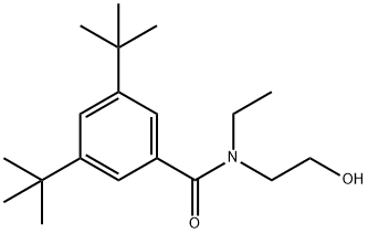 3,5-ditert-butyl-N-ethyl-N-(2-hydroxyethyl)benzamide 结构式