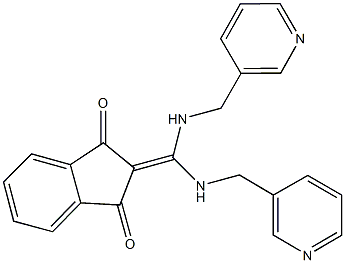 2-{bis[(3-pyridinylmethyl)amino]methylene}-1H-indene-1,3(2H)-dione,667897-74-7,结构式