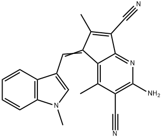 667897-92-9 2-amino-4,6-dimethyl-5-[(1-methyl-1H-indol-3-yl)methylene]-5H-cyclopenta[b]pyridine-3,7-dicarbonitrile