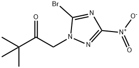 1-{5-bromo-3-nitro-1H-1,2,4-triazol-1-yl}-3,3-dimethylbutan-2-one 结构式