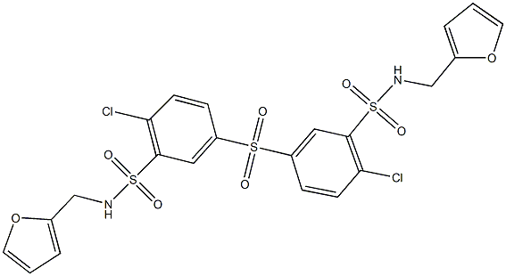 667901-94-2 2-chloro-5-[(4-chloro-3-{[(2-furylmethyl)amino]sulfonyl}phenyl)sulfonyl]-N-(2-furylmethyl)benzenesulfonamide