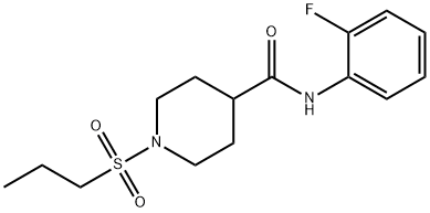 N-(2-fluorophenyl)-1-(propylsulfonyl)-4-piperidinecarboxamide,667902-14-9,结构式