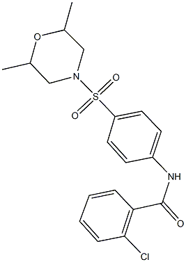 667902-70-7 2-chloro-N-{4-[(2,6-dimethyl-4-morpholinyl)sulfonyl]phenyl}benzamide