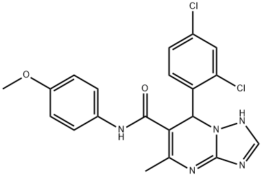 7-(2,4-dichlorophenyl)-N-(4-methoxyphenyl)-5-methyl-4,7-dihydro[1,2,4]triazolo[1,5-a]pyrimidine-6-carboxamide Struktur