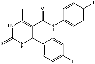 4-(4-fluorophenyl)-N-(4-iodophenyl)-6-methyl-2-thioxo-1,2,3,4-tetrahydro-5-pyrimidinecarboxamide Structure