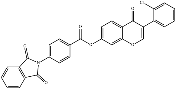 3-(2-chlorophenyl)-4-oxo-4H-chromen-7-yl 4-(1,3-dioxo-1,3-dihydro-2H-isoindol-2-yl)benzoate|