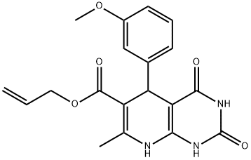 allyl 5-(3-methoxyphenyl)-7-methyl-2,4-dioxo-1,2,3,4,5,8-hexahydropyrido[2,3-d]pyrimidine-6-carboxylate,667903-22-2,结构式