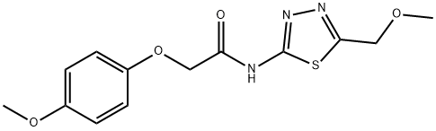 N-[5-(methoxymethyl)-1,3,4-thiadiazol-2-yl]-2-(4-methoxyphenoxy)acetamide Structure