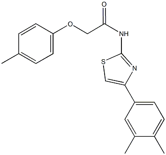 N-[4-(3,4-dimethylphenyl)-1,3-thiazol-2-yl]-2-(4-methylphenoxy)acetamide Structure