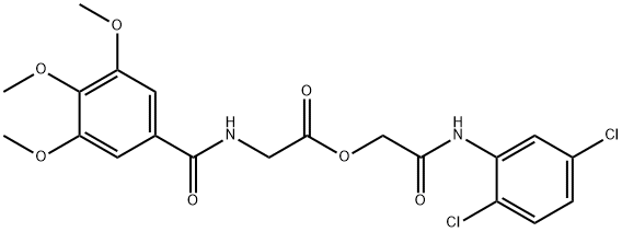 2-(2,5-dichloroanilino)-2-oxoethyl [(3,4,5-trimethoxybenzoyl)amino]acetate Struktur