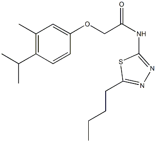 N-(5-butyl-1,3,4-thiadiazol-2-yl)-2-(4-isopropyl-3-methylphenoxy)acetamide|