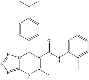 7-(4-isopropylphenyl)-5-methyl-N-(2-methylphenyl)-4,7-dihydrotetraazolo[1,5-a]pyrimidine-6-carboxamide 化学構造式