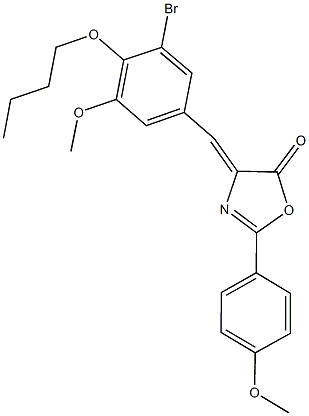 4-(3-bromo-4-butoxy-5-methoxybenzylidene)-2-(4-methoxyphenyl)-1,3-oxazol-5(4H)-one|