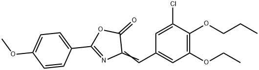 4-(3-chloro-5-ethoxy-4-propoxybenzylidene)-2-(4-methoxyphenyl)-1,3-oxazol-5(4H)-one Structure