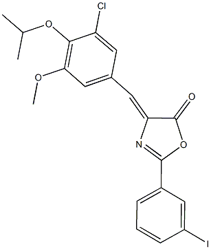 4-(3-chloro-4-isopropoxy-5-methoxybenzylidene)-2-(3-iodophenyl)-1,3-oxazol-5(4H)-one Structure