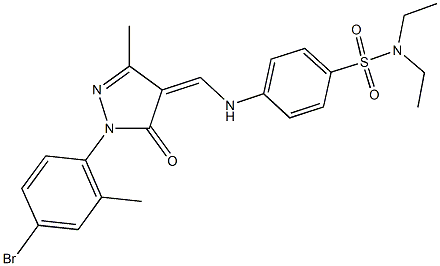 667907-07-5 4-({[1-(4-bromo-2-methylphenyl)-3-methyl-5-oxo-1,5-dihydro-4H-pyrazol-4-ylidene]methyl}amino)-N,N-diethylbenzenesulfonamide