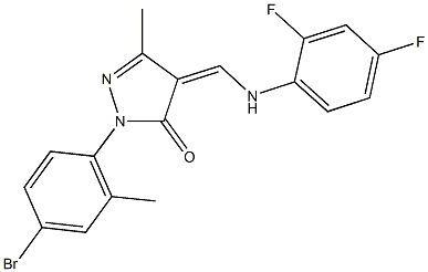 2-(4-bromo-2-methylphenyl)-4-[(2,4-difluoroanilino)methylene]-5-methyl-2,4-dihydro-3H-pyrazol-3-one|