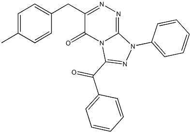 3-benzoyl-6-(4-methylbenzyl)-1-phenyl[1,2,4]triazolo[3,4-c][1,2,4]triazin-5(1H)-one,667907-95-1,结构式