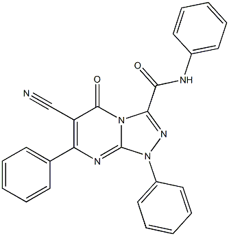 6-cyano-5-oxo-N,1,7-triphenyl-1,5-dihydro[1,2,4]triazolo[4,3-a]pyrimidine-3-carboxamide|