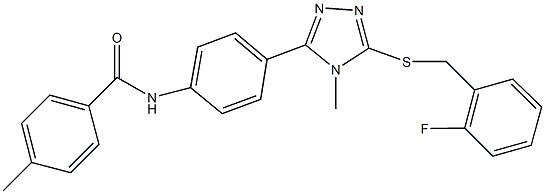 667908-34-1 N-(4-{5-[(2-fluorobenzyl)sulfanyl]-4-methyl-4H-1,2,4-triazol-3-yl}phenyl)-4-methylbenzamide