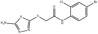 2-[(5-amino-1,3,4-thiadiazol-2-yl)sulfanyl]-N-(4-bromo-2-chlorophenyl)acetamide Structure
