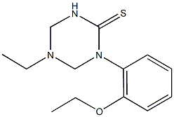 1-(2-ethoxyphenyl)-5-ethyl-1,3,5-triazinane-2-thione 化学構造式