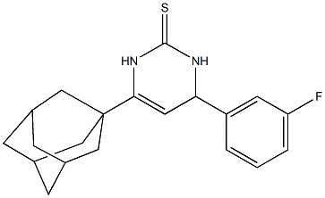 6-(1-adamantyl)-4-(3-fluorophenyl)-3,4-dihydro-2(1H)-pyrimidinethione Structure