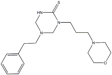 1-[3-(4-morpholinyl)propyl]-5-(2-phenylethyl)-1,3,5-triazinane-2-thione Structure