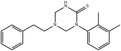 1-(2,3-dimethylphenyl)-5-(2-phenylethyl)-1,3,5-triazinane-2-thione Structure