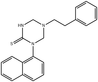 1-(1-naphthyl)-5-(2-phenylethyl)-1,3,5-triazinane-2-thione Structure