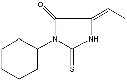 3-cyclohexyl-5-ethylidene-2-thioxo-4-imidazolidinone Structure