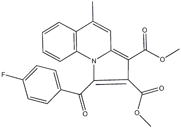 dimethyl 1-(4-fluorobenzoyl)-5-methylpyrrolo[1,2-a]quinoline-2,3-dicarboxylate Struktur