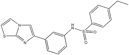 4-ethyl-N-(3-imidazo[2,1-b][1,3]thiazol-6-ylphenyl)benzenesulfonamide Structure