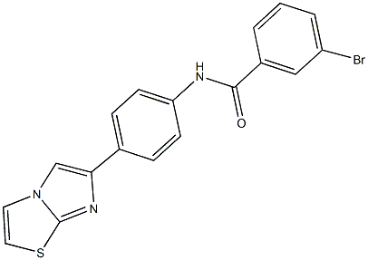 3-bromo-N-(4-imidazo[2,1-b][1,3]thiazol-6-ylphenyl)benzamide,667910-98-7,结构式
