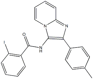 2-iodo-N-[2-(4-methylphenyl)imidazo[1,2-a]pyridin-3-yl]benzamide Struktur