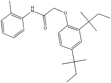 2-(2,4-ditert-pentylphenoxy)-N-(2-methylphenyl)acetamide 结构式