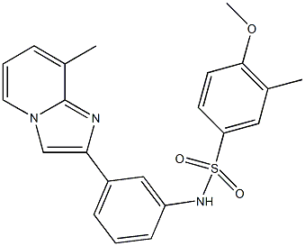 4-methoxy-3-methyl-N-[3-(8-methylimidazo[1,2-a]pyridin-2-yl)phenyl]benzenesulfonamide,667911-22-0,结构式