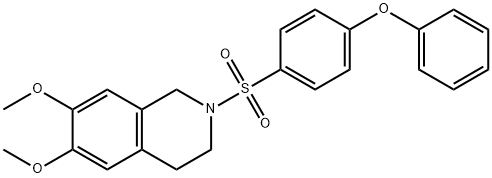 6,7-dimethoxy-2-[(4-phenoxyphenyl)sulfonyl]-1,2,3,4-tetrahydroisoquinoline,667911-81-1,结构式