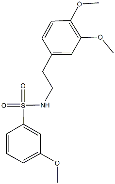 N-[2-(3,4-dimethoxyphenyl)ethyl]-3-methoxybenzenesulfonamide,667911-89-9,结构式