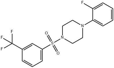 1-(2-fluorophenyl)-4-{[3-(trifluoromethyl)phenyl]sulfonyl}piperazine Struktur