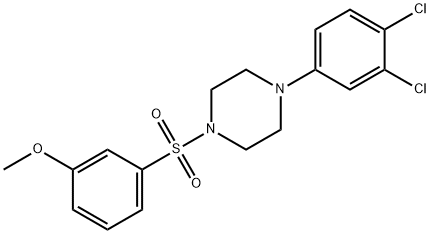 1-(3,4-dichlorophenyl)-4-[(3-methoxyphenyl)sulfonyl]piperazine Struktur