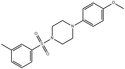 methyl 4-{4-[(3-methylphenyl)sulfonyl]-1-piperazinyl}phenyl ether Struktur