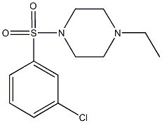 1-[(3-chlorophenyl)sulfonyl]-4-ethylpiperazine 结构式