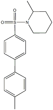 2-methyl-1-[(4'-methyl[1,1'-biphenyl]-4-yl)sulfonyl]piperidine Struktur